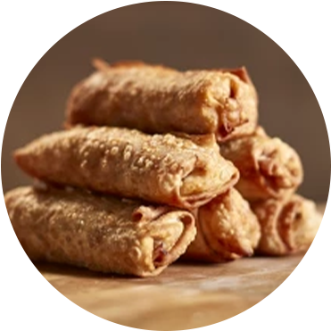 Stack of egg rolls