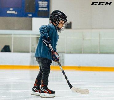 Lifestyle image of youth hockey player