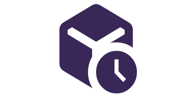 Icon of Shipping Box and Clock