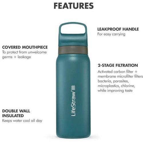 LifeStraw Go Series Outdoorsman Collection 24oz Stainless Steel Water Bottle - Primary Image