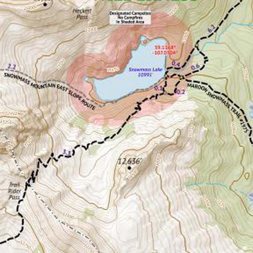 Outdoor Trail Maps Capitol, Snowmass Map - Primary Image