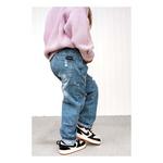 Toddler Girls' Little Bipsy Paperbag Waist Relaxed Fit Straight Jeans - Thumbnail 4 of 4