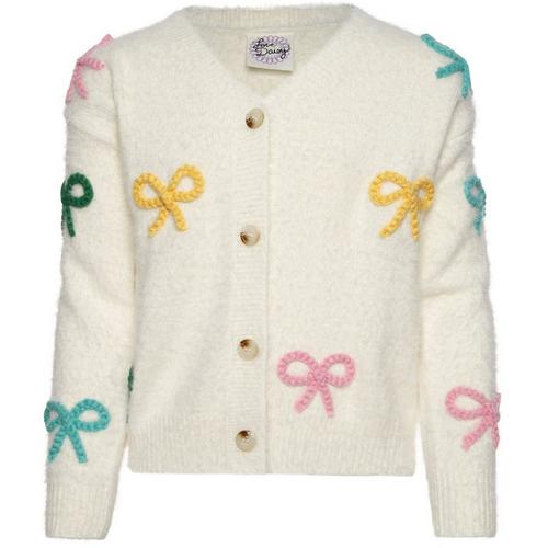 Girls' Love Daisy Bows Cardigan - Primary Image