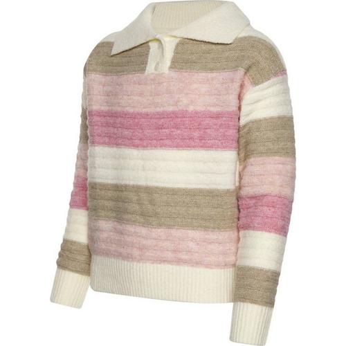 Girls' Love Daisy Colorblock Stripe Pullover Sweater - Primary Image