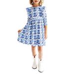Toddler Girls' MILA & Rose Ruffle Twirl 3/4 Sleeve Dress - Thumbnail 1 of 3