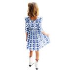 Toddler Girls' MILA & Rose Ruffle Twirl 3/4 Sleeve Dress - Thumbnail 2 of 3