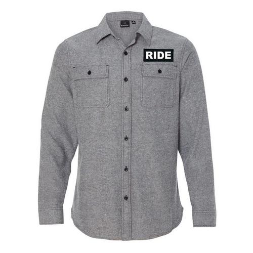 Men's Ride Brand Patch Extra Soft Long Sleeve Hooded Snowmobiling T-Shirt - Primary Image