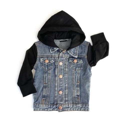 Kids' Little Bipsy Hooded Denim Jacket - Primary Image