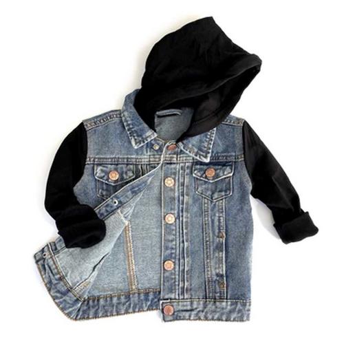 Baby Little Bipsy Classic Hooded Denim Jacket - Primary Image