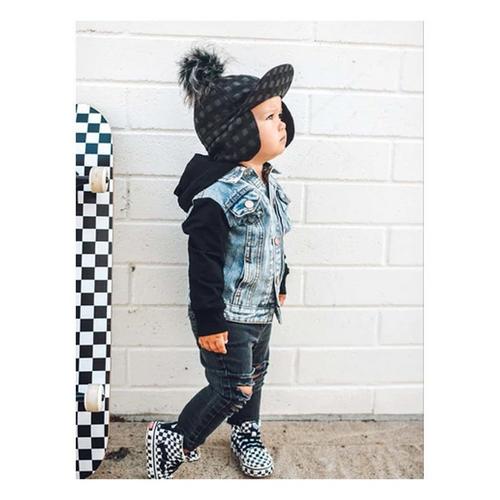 Baby Little Bipsy Classic Hooded Denim Jacket - Primary Image