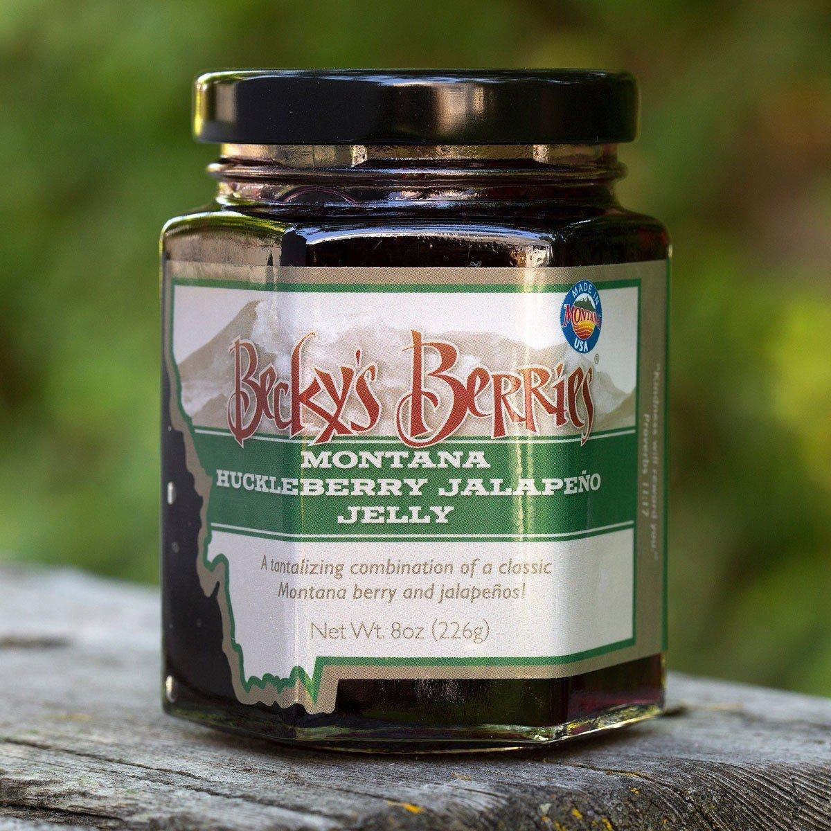 Becky's Berries Montana Huckleberry Jalapeno Pepper Jelly 8 oz - Becky's Berries