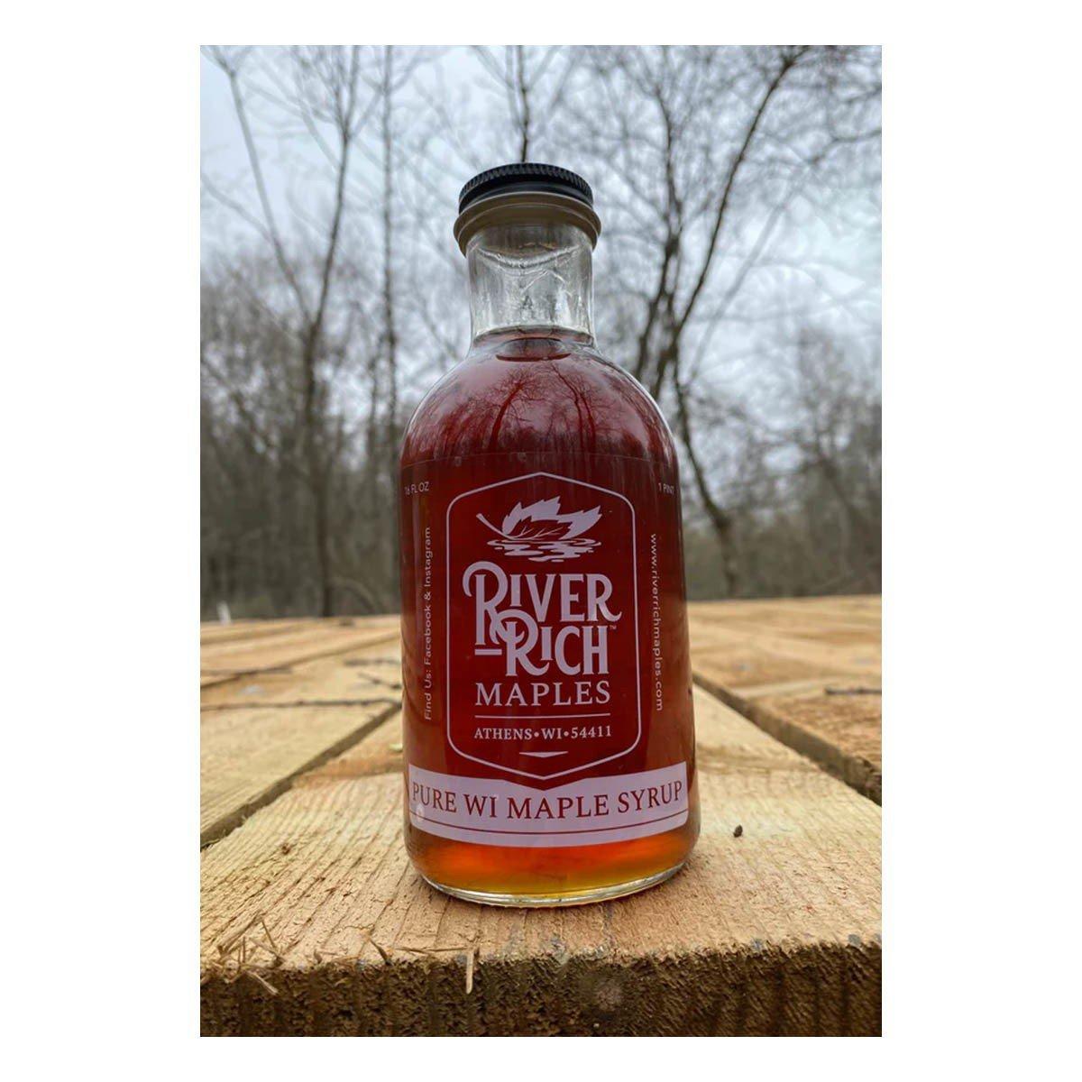 River Rich Maples Pure WI Maple Syrup 32oz Bottle - River Rich Maples