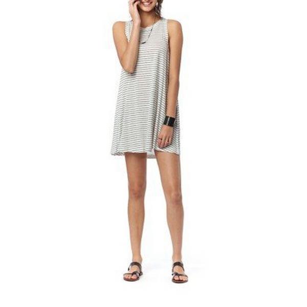 Women’s Lagaci Stripes To Summer Dress Swim Cover Up Medium White