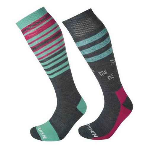 Women's Lorpen T1 Eco Mid 2 Pack Knee High Skiing Socks - Primary Image