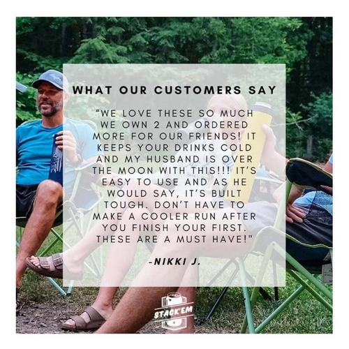 Stack'Em 16 oz Double Can Cooler - Primary Image