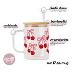 Sip-Sip Hooray 17oz Glass Cup with Lid and Straw - Thumbnail 4 of 4