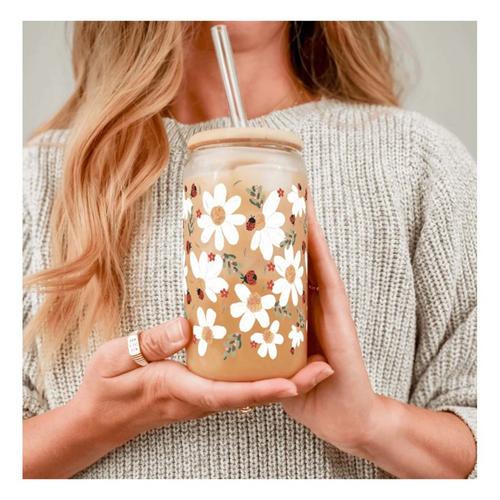 Sip-Sip Hooray 16oz Glass Cup with Lid and Straw - Primary Image