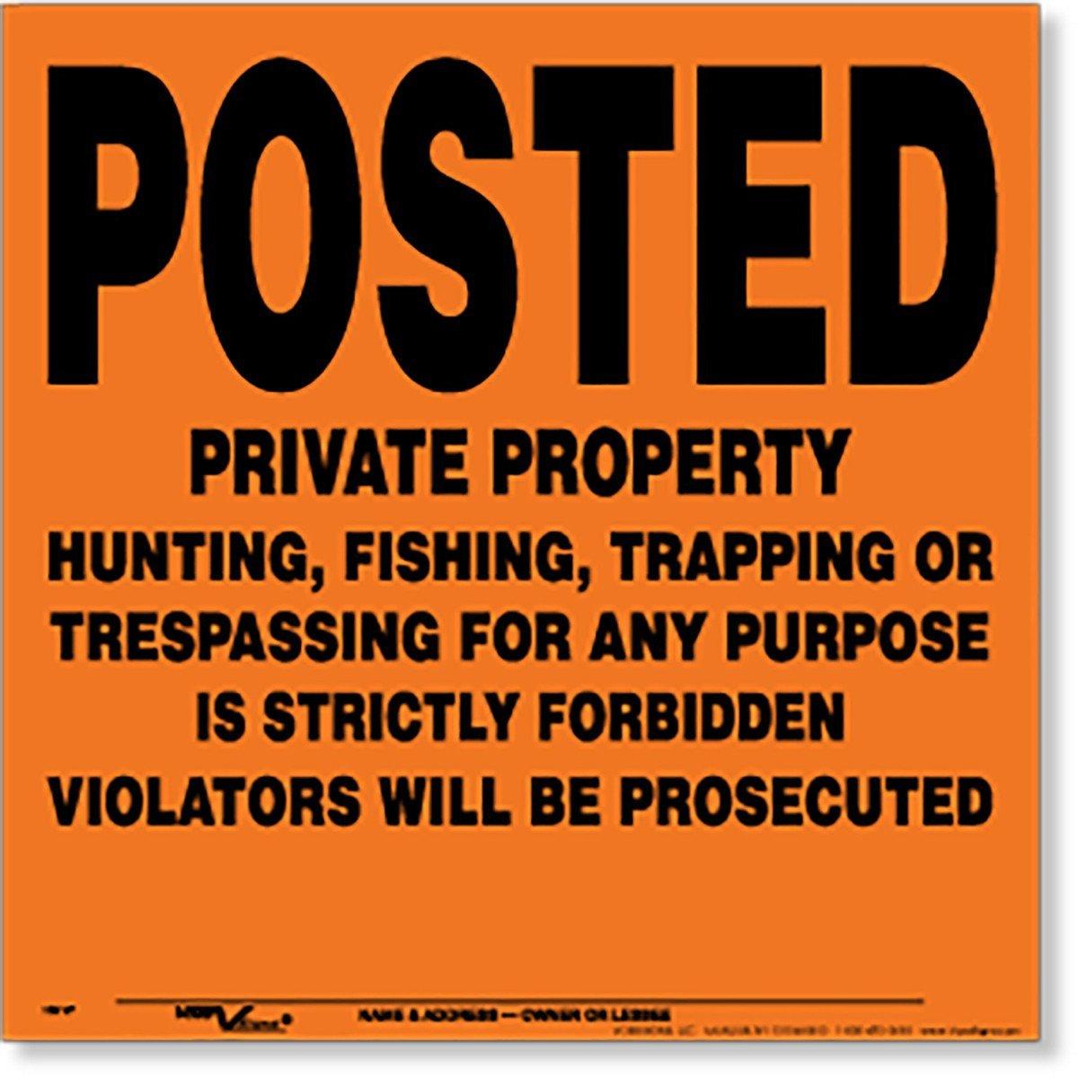 Voss Signs Posted Land Sign Aluminum - Voss Signs Llc