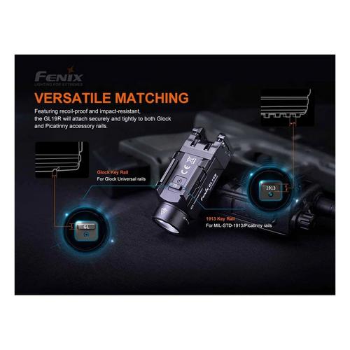 Fenix GL19R Rechargeable Weapon Light - Primary Image