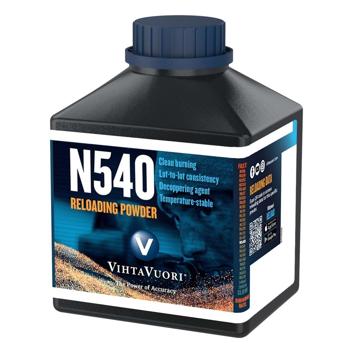 VihtaVuori N540 High Energy Rifle Reloading Powder 1LB - VihtaVuori