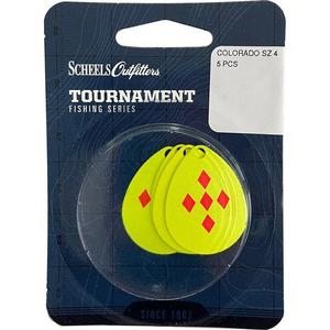 Yellow Red - Scheels Diamond Colorado Spin Blade 5-Pack