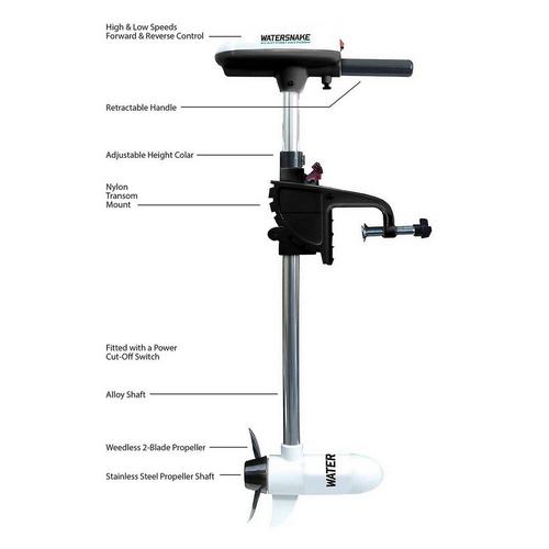 Watersnake Asp T 18 Saltwater Trolling Motor 12V (18 lb) - Primary Image