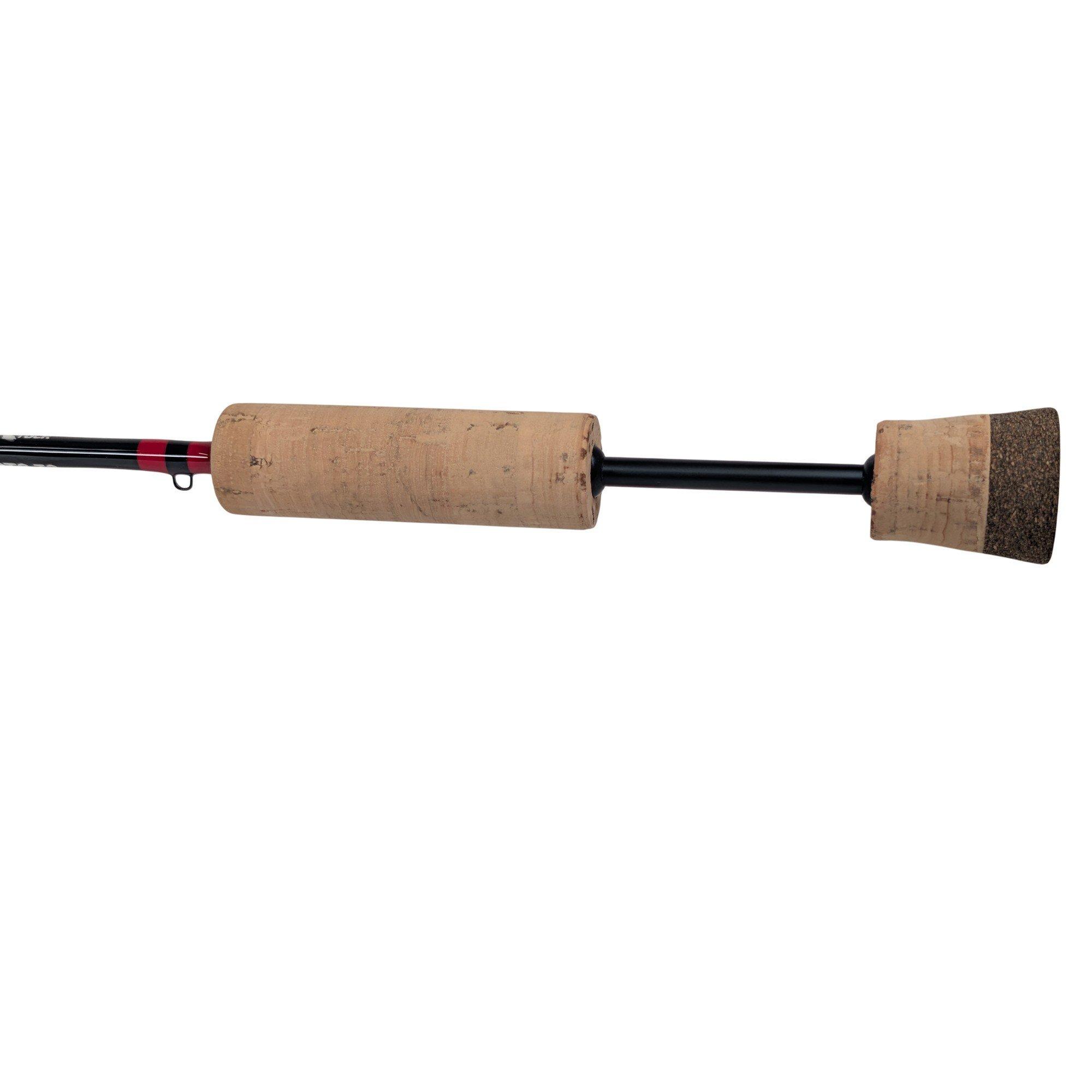 cork handle ice fishing pole BAITRUNNER ROD 28" ML GRAPHITE every tip and taper has been crafted for excellence Thorne Brothers Custom Ice Rod