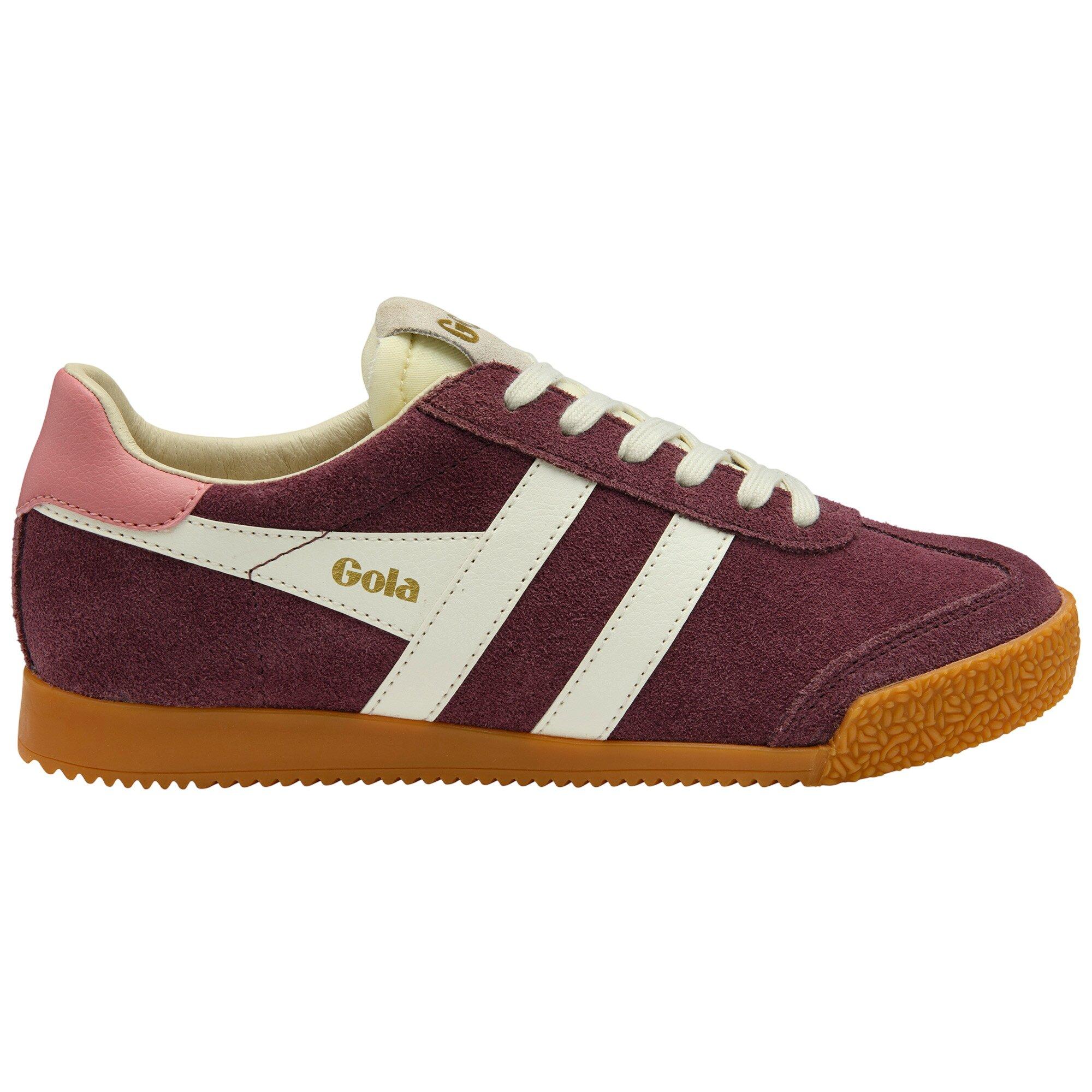 gola elan tobacco women A mocha moment  @katietrowen styles our trainers in  Shop yours here https://www.gola.co.uk/gola-classics-womens-elan-trainers-p5103 up fastenings allow for a secure and adjustable fit Gola Elan Sneaker - Caramel/white/red