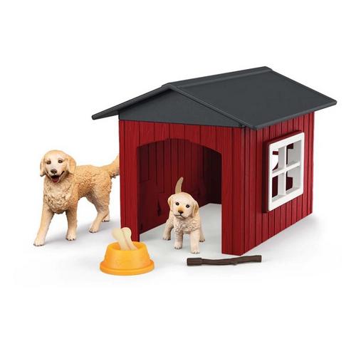 Schleich Dog Kennel with Golden Retriever - Primary Image