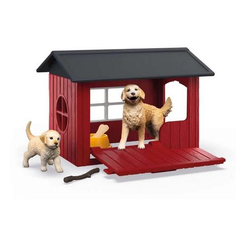 Schleich Dog Kennel with Golden Retriever - Primary Image
