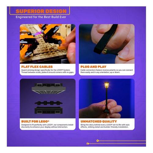 Light My Bricks LEGO Lamborghini Countach 5000 Quattrovalvole #10337 Light Kit - Primary Image