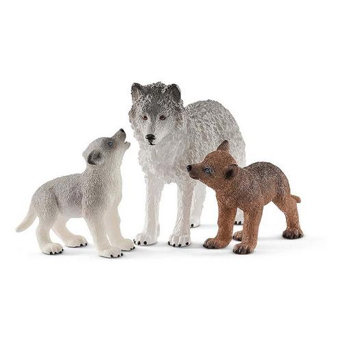 Schleich Mother Wolf with Pups Toy Figurine - Primary Image