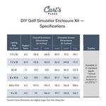 Carl's Place DIY Golf Simulator Enclosure Kit with Impact Screen - Thumbnail 9 of 9