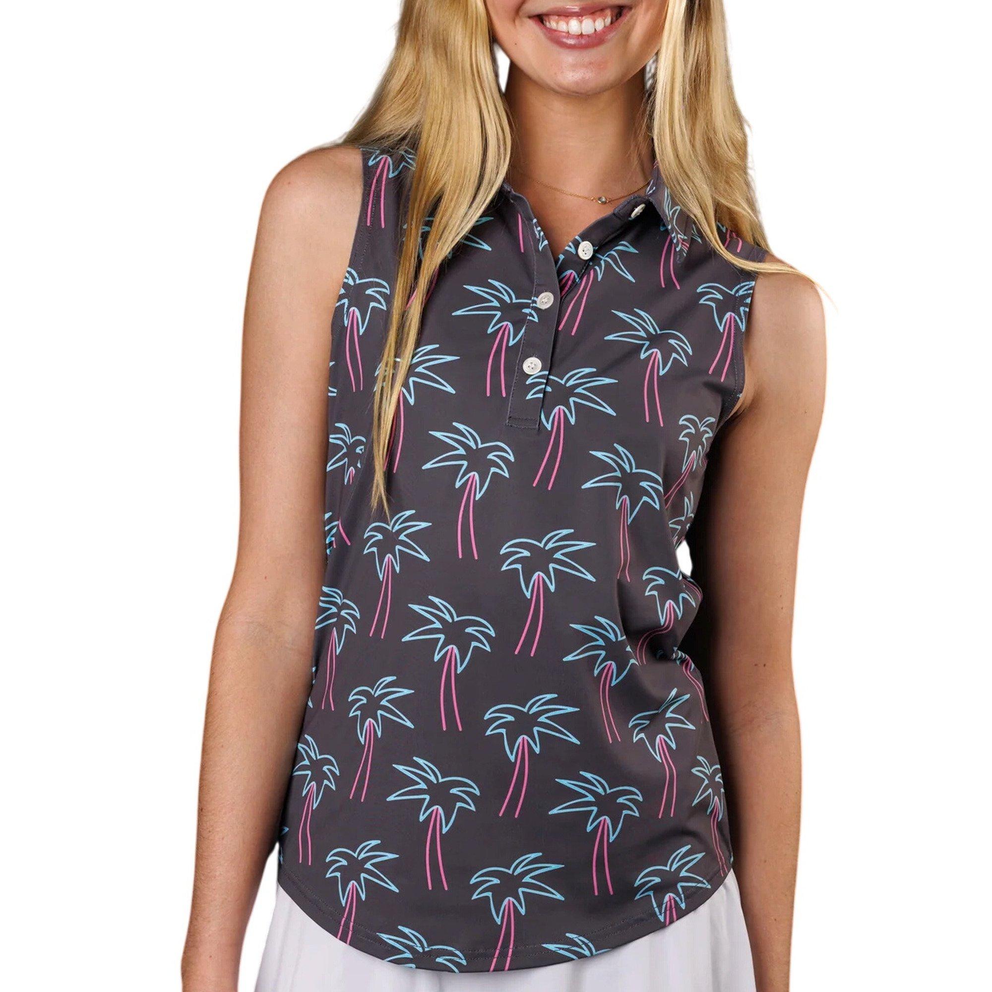 Women's Sunday Swagger Night Wave Sleeveless Polo