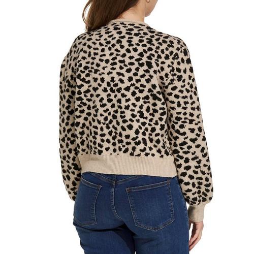 Women's SUNDAY EDITION Animal Print Tie Front Cardigan - Primary Image