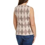 Women's SUNDAY EDITION Argyle Sleeveless Sweater Vest - Thumbnail 3 of 3