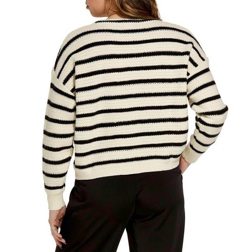 Women's SUNDAY EDITION Stripe Button Front V-Neck Cardigan - Primary Image