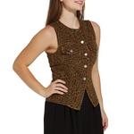 Women's Le Lis Leopard Vest Tank Top - Thumbnail 2 of 3