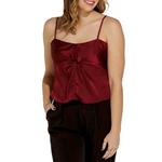 Women's SUNDAY EDITION Twist Front Satin Tank Top - Thumbnail 1 of 3