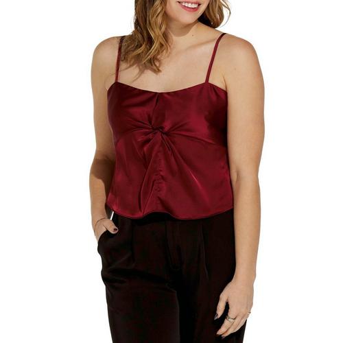 Women's SUNDAY EDITION Twist Front Satin Tank Top - Primary Image