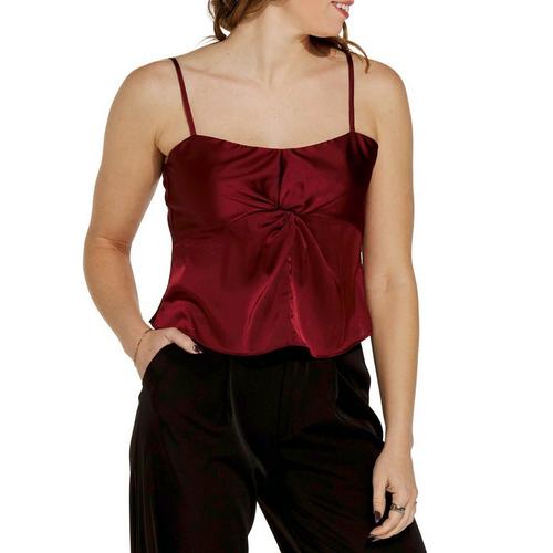 Women's SUNDAY EDITION Twist Front Satin Tank Top - Primary Image