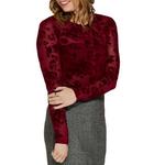 Women's SUNDAY EDITION Velvet Burn Out Long Sleeve Button Up Shirt - Thumbnail 2 of 3