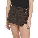 Women's Le Lis Animal Print Denim Wrap Skort - Thumbnail 6 of 8