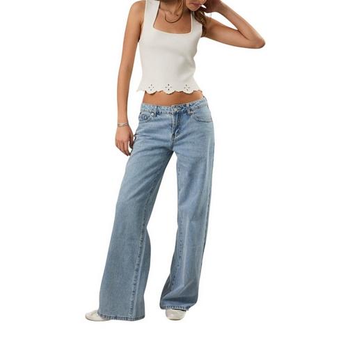 Women's Le Lis Eyelet Detail Scallop Hem Tank Top - Primary Image