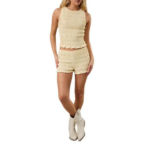 Women's Le Lis Shirring Gingham Tank Top - Primary Image