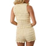 Women's Le Lis Shirring Gingham Tank Top - Thumbnail 4 of 5