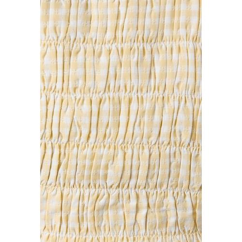 Women's Le Lis Shirring Gingham Tank Top - Primary Image