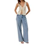 Women's Le Lis Crochet Knit Vest Tank Top - Thumbnail 3 of 4