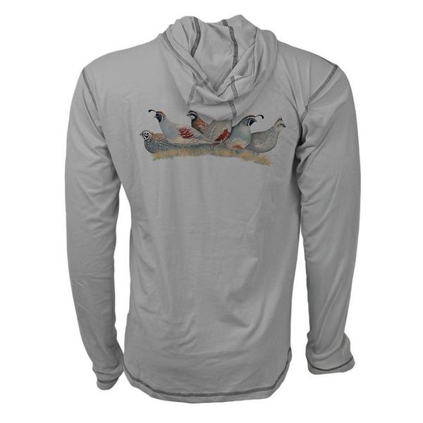 REPYOURWATER Quail Forever Merino Breeze Long Sleeve Hooded T-Shirt