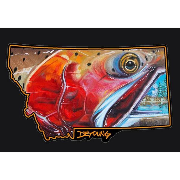 DEYOUNG STUDIO Cutthroat Face Montana Decal